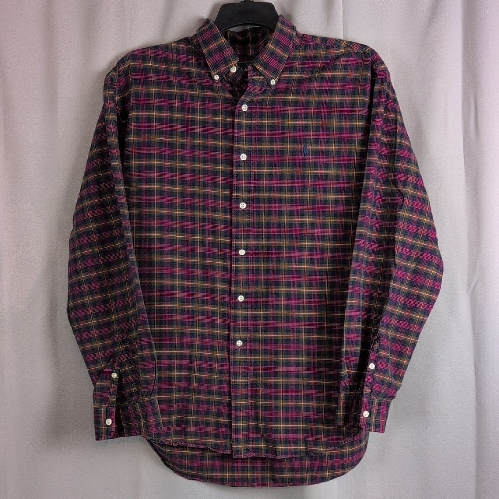 Ralph Lauren Classic Fit Plaid Long Sleeve Button Down Shirt XL